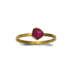 Gold Rough Ruby Ring Ring Pruden and Smith   