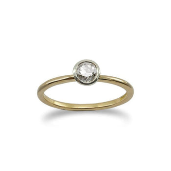 Simple Diamond Stacking Ring Ring Pruden and Smith 9ct Yellow Gold  