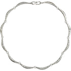Hammered Silver Crescent Necklace Necklace Pruden and Smith   