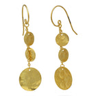Hammered Disc Marwar Earrings Earring Pruden and Smith Yellow Gold Vermeil  