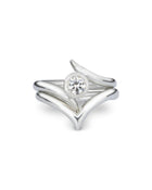 Spiky Engagement and Wishbone Dress Ring Ring Pruden and Smith   