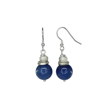 Gemstone Mix Bead Drop Earrings (12mm) Earring Pruden and Smith Sodalite (blue)  