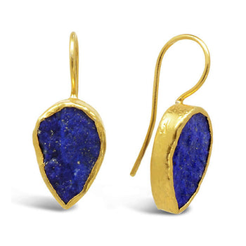 Lapis Lazuli Drop Earrings - 15mm Earring Pruden and Smith   