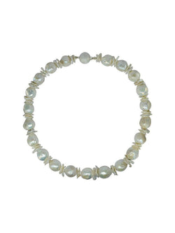 Round Pearl and Keshi Pearl Necklace (Large) Necklace Pruden and Smith   