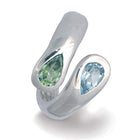 Moi et Toi Blue Topaz and Peridot Ring Ring Pruden and Smith Default Title  