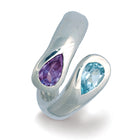 Moi et Toi Ring with Amethyst and Blue Topaz Ring Pruden and Smith   