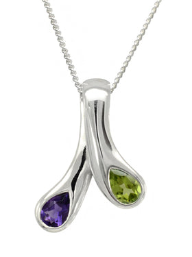 Amethyst and Peridot Moi et Toi Pendant Pendant Pruden and Smith   