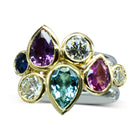 Multi Coloured Sapphire Diamond Stacking Ring Ring Pruden and Smith   