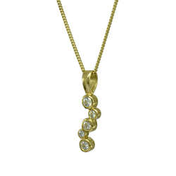 Water Bubbles 9ct Yellow Gold Diamond Pendant Pendant Pruden and Smith   