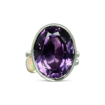 Amethyst Silver Stacking Ring Ring Pruden and Smith   