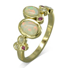 Water Bubbles Offset Opal Ring Ring Pruden and Smith   