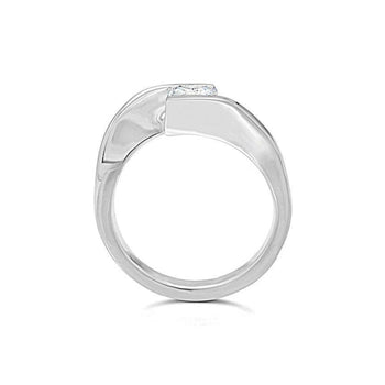 Flat Twist Korloff Cut Diamond Engagement Ring Ring Pruden and Smith   