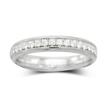 Pavé Diamond Platinum Eternity Ring Ring Pruden and Smith   