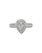 Pear Shaped Diamond Cluster Engagement Ring Ring Pruden and Smith   