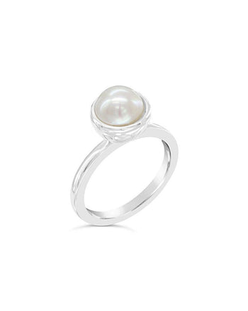 Pearl Gold Stacking Ring Set of Two Ring Pruden and Smith   