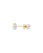 Akoya Pearl Yellow Gold Stud Earrings Earring Pruden and Smith   