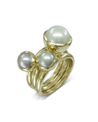 9ct Gold Pearl Stacking Rings Set Ring Pruden and Smith   