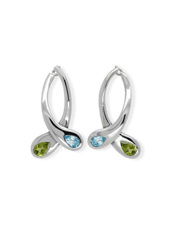 Moi et Toi Peridot and Topaz Drop Earrings Earring Pruden and Smith   