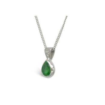 Pear-Shaped 9ct Gold Emerald Pendant Pendant Pruden and Smith 9ct White Gold 5x4mm 