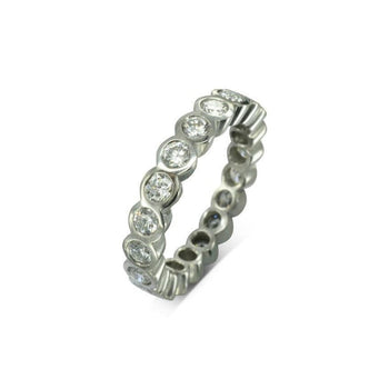 Tube Form Platinum Full Eternity Ring (2ct) Ring Pruden and Smith   