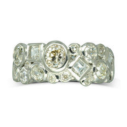Water Bubbles Multi Shape Diamond Platinum Eternity Ring Ring Pruden and Smith   