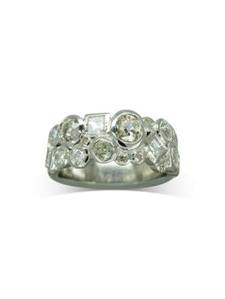 Water Bubbles Multi Shape Diamond Platinum Eternity Ring Ring Pruden and Smith   