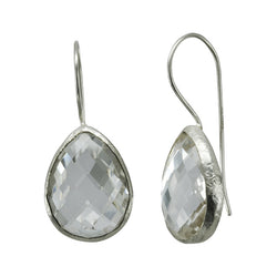 Rock Crystal Clear Drop Earrings Earring Pruden and Smith   