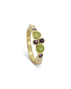 Roman Peridot and Amethyst Yellow Gold Ring Ring Pruden and Smith   