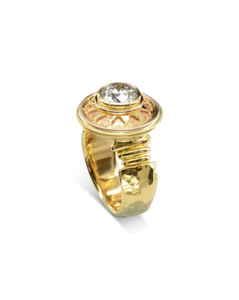 Bespoke Diamond Ring in 18ct Gold with Hearts Ring Pruden and Smith   