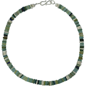 Roman Glass Button Necklace Necklace Pruden and Smith   