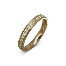 Bespoke Rose Gold Diamond Wedding Ring Ring Pruden and Smith   