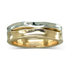 6mm Two Colour Trap Wedding Band Ring Pruden and Smith   