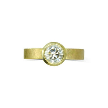 Rough Hammered Diamond Engagement Ring Ring Pruden and Smith   