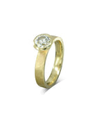 Rough Hammered Diamond Engagement Ring Ring Pruden and Smith 0.3ct (4.5mm approx.) 18ct Yellow Gold 
