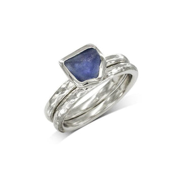 Rough Cut Sapphire Engagement Ring Ring Pruden and Smith   