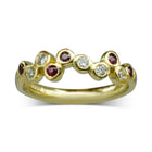 Ruby Sapphire Diamond Offset Bubbles Ring by Pruden and Smith | Ruby-Diuamond-Offset-Bubbles-Ring.jpg