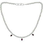 Ruby Drop & Silver Nugget Bead necklace by Pruden and Smith | RubyDrop_SilverNuggetBeadnecklace.jpg