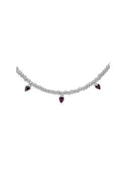 Silver Nugget Drop Ruby Necklace Necklace Pruden and Smith   