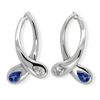 Moi Et Toi Sapphire and Diamond Drop Earrings Earring Pruden and Smith   