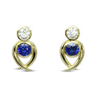 Sapphire Diamond Spiky Earstuds by Pruden and Smith | Sapphire-Diamond-Spiky-Earstuds.jpg