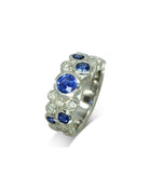 Water Bubbles Diamond and Sapphire Eternity Ring Ring Pruden and Smith Platinum  