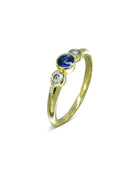 Trilogy Sapphire 9ct Gold Engagement Ring Ring Pruden and Smith   