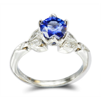 Vintage Sapphire Engagement Ring Ring Pruden and Smith   