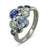 Sapphire Diamond Platinum Bubbles Cluster Ring by Pruden and Smith | SapphireDiamondPlatinumBubblesClusterRing.jpg