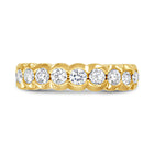 Scalloped Diamond 18ct Yellow Gold Eternity Ring Ring Pruden and Smith   