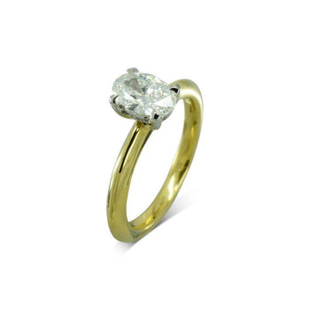Halo Yellow Gold Diamond Engagement Ring Ring Pruden and Smith   