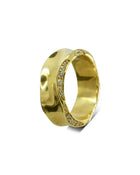 Side Hammered On The Edge Diamond Eternity Ring Ring Pruden and Smith   