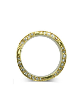 Side Hammered On The Edge Diamond Eternity Ring Ring Pruden and Smith   