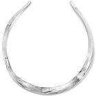 Hammered Convex Silver Necktorc Necklace (12mm) Necklace Pruden and Smith   
