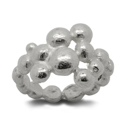 Nugget Silver Cluster Ring Ring Pruden and Smith   